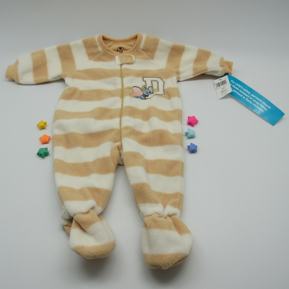 Disney Other - Dumbo Disney Store 1 Piece Pajamas 0-3 Months New